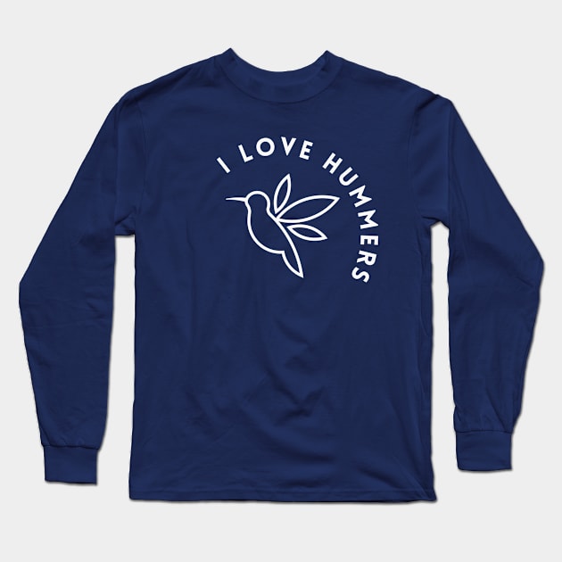 I love Hummers - Hummingbird Minimalistic Long Sleeve T-Shirt by Ivanapcm